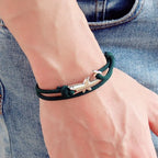 Pulsera de Cuerda Tiburón verde
