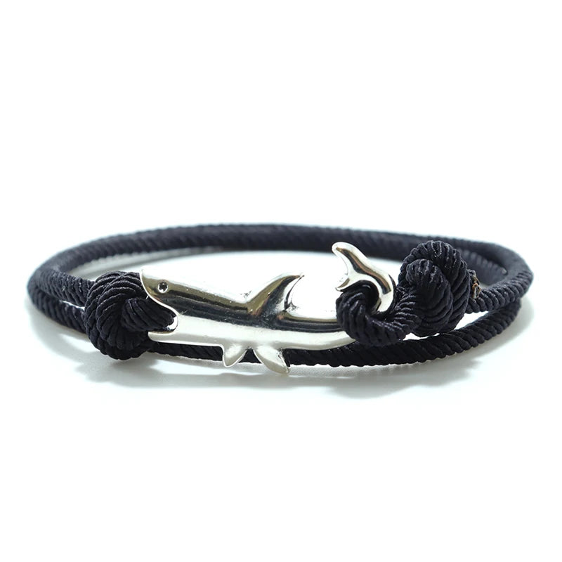 Pulsera de Cuerda Tiburón negro