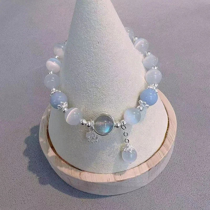 Pulsera de cristal para la fertilidad Piedra de luna