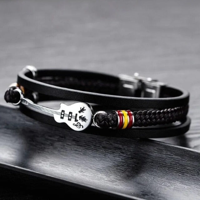 Pulsera de Cuero Guitarra 