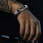 Bracelet en cuir guitare de rock'n'roll