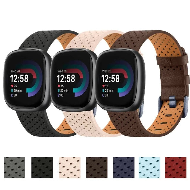 Correas de cuero Fitbit Versa 3 Versa 4 Sense 2 