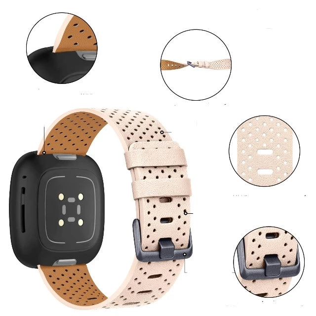 Correas de cuero Fitbit Versa 3 Versa 4 Sense 2 