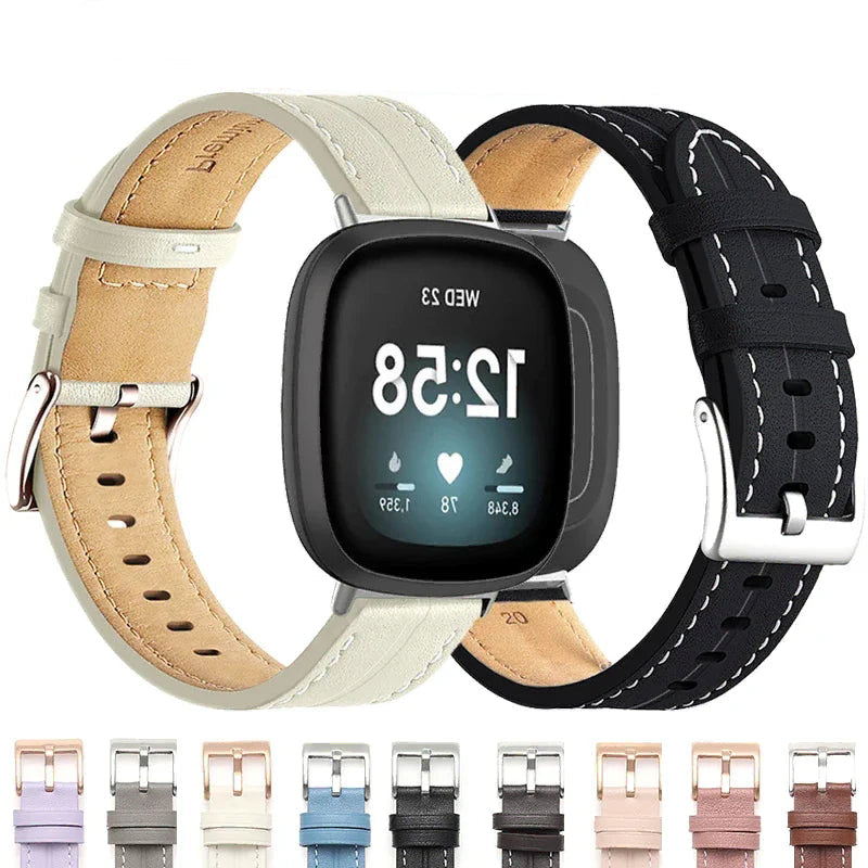 Correa de cuero para reloj Fitbit Versa 3, Versa 4, Sense 1 y Sense 2 