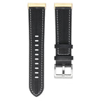 Correa de cuero para reloj Fitbit Versa 3, Versa 4, Sense 1 y Sense 2 negra