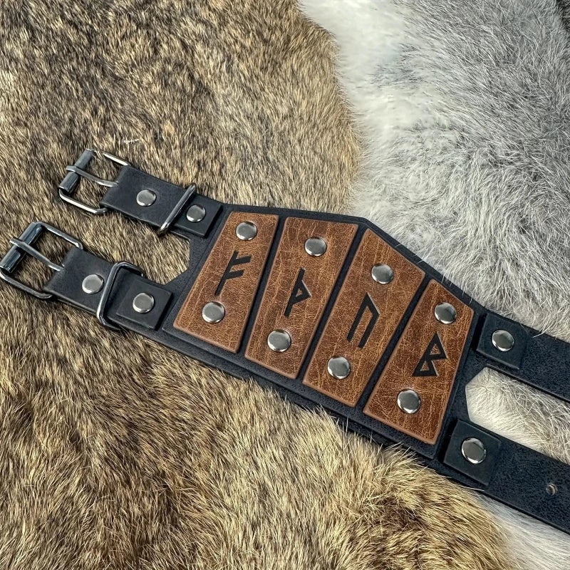 Pulsera Vikinga Rúnica Celta marrón