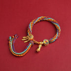 Pulsera Gourmette con Cordones de Encanto Budista Tibetano