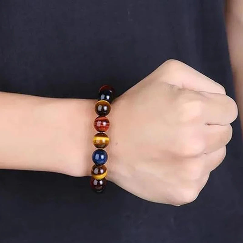 Pulsera de Ojo de Tigre, Ojo de Toro y Ojo de Halcón 