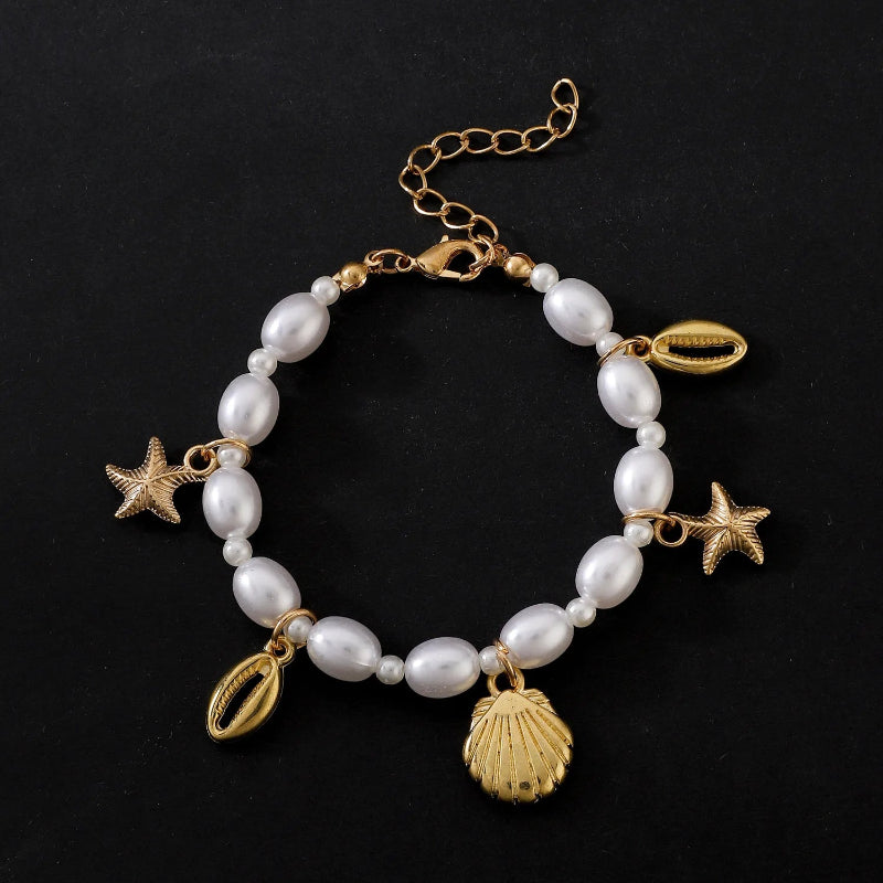 Pulsera de Perlas con Conchas