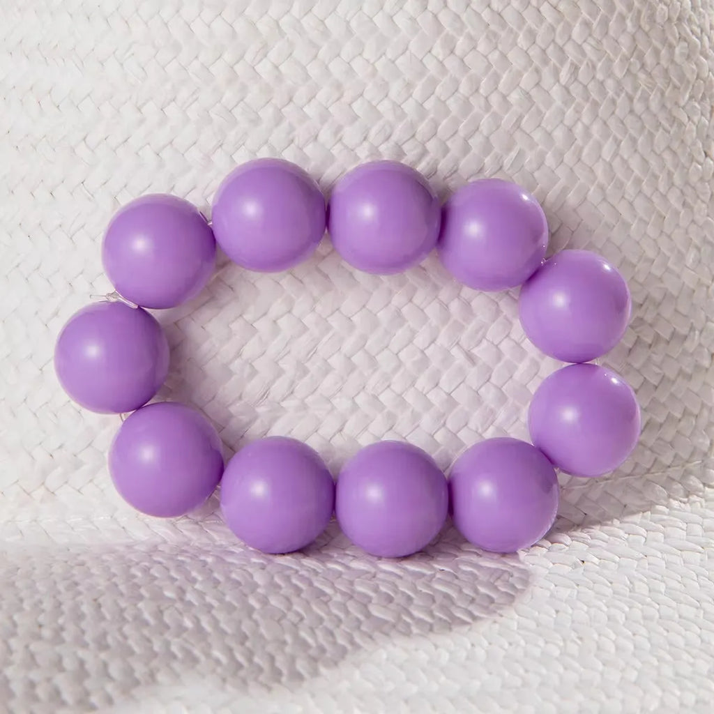 Pulsera de Perlas de Colores para Mujer violeta