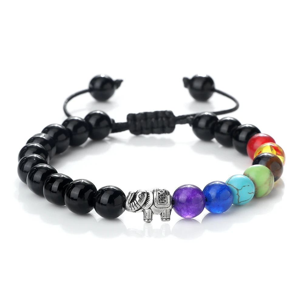 Pulsera de Piedras Naturales y Elefante 7 Chakras 2