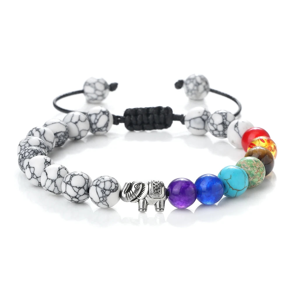 Pulsera de Piedras Naturales y Elefante 7 Chakras 5