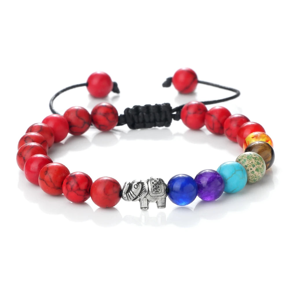 Pulsera de Piedras Naturales y Elefante 7 Chakras 6