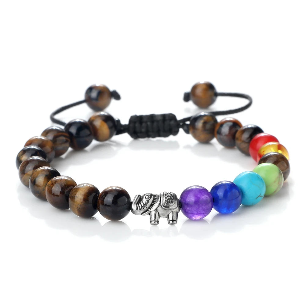 Pulsera de Piedras Naturales y Elefante 7 Chakras 9