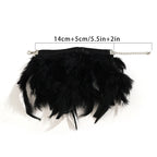 Pulsera con pluma rosa vaporosa negra