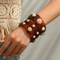 Pulsera de resina con concha ámbar