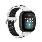 Pulsera de silicona para reloj Fitbit Versa 3, Versa 4, Sense 1 y Sense 2 blanco y negro