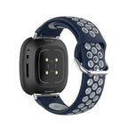 Pulsera de silicona para reloj Fitbit Versa 3, Versa 4, Sense 1 y Sense 2 azul y gris