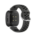 Pulsera de silicona para reloj Fitbit Versa 3, Versa 4, Sense 1 y Sense 2 negro