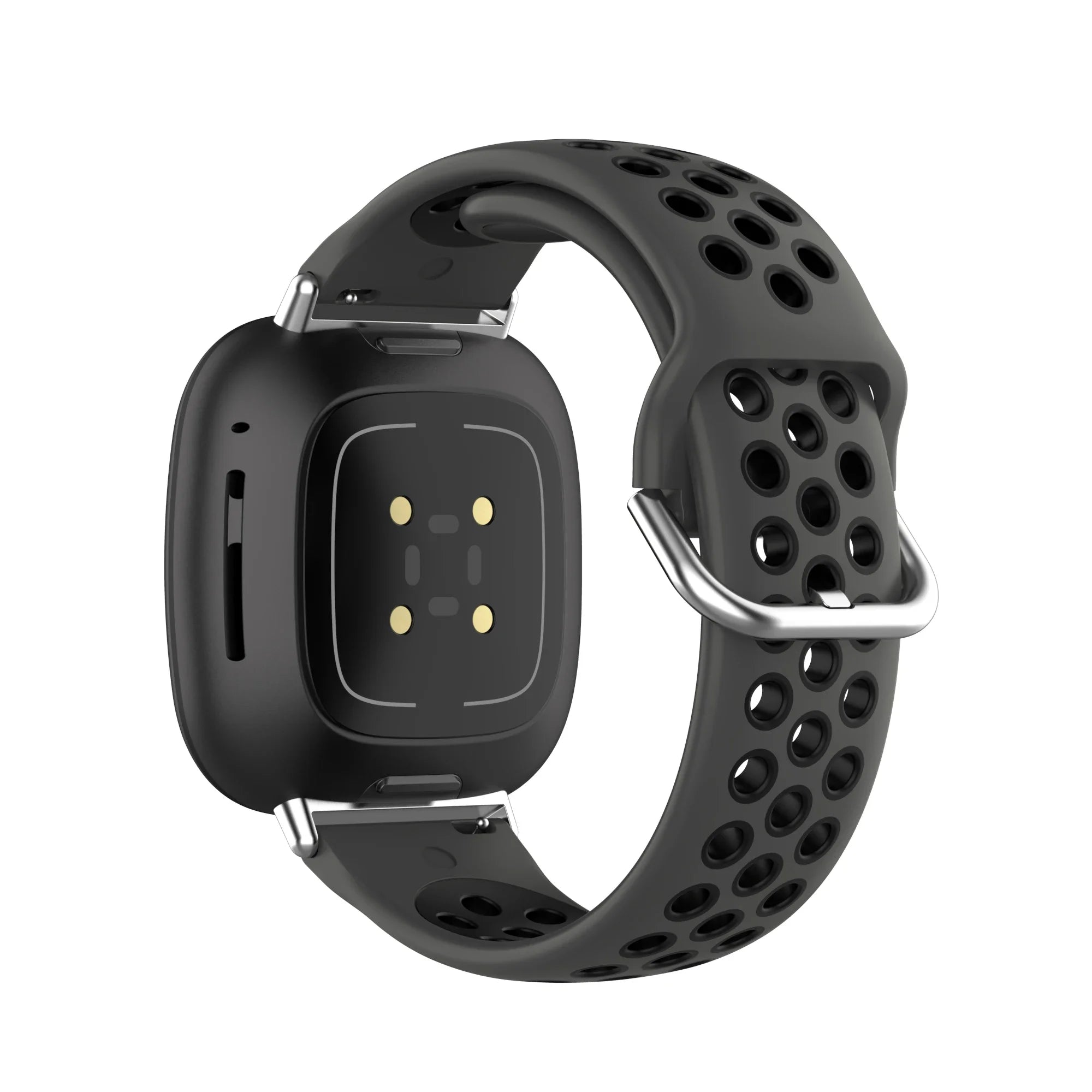 Pulsera de silicona para reloj Fitbit Versa 3, Versa 4, Sense 1 y Sense 2 negro