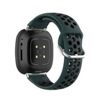 Pulsera de silicona para reloj Fitbit Versa 3, Versa 4, Sense 1 y Sense 2 verde y negro