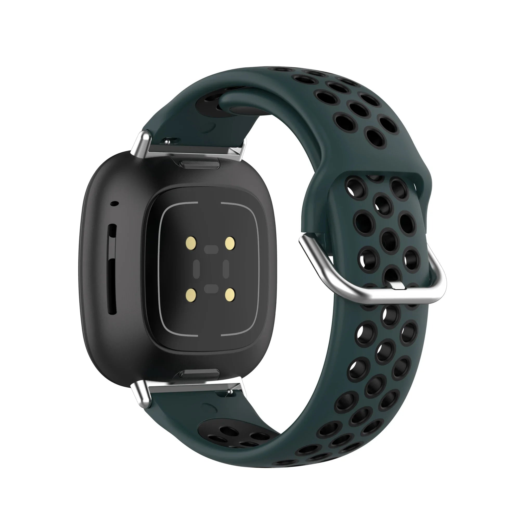 Pulsera de silicona para reloj Fitbit Versa 3, Versa 4, Sense 1 y Sense 2 verde y negro