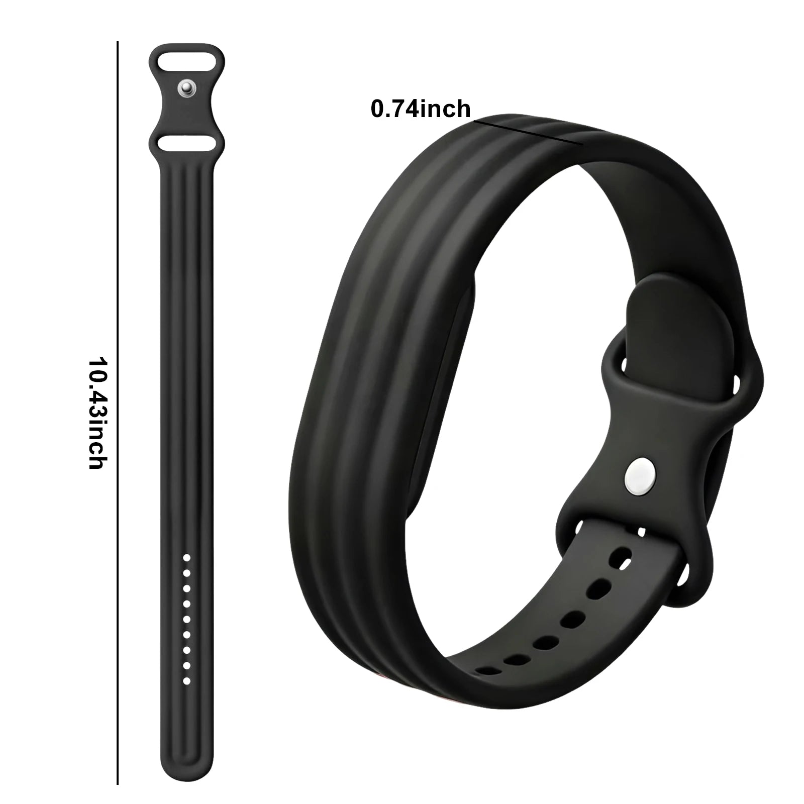 Pulsera de silicona para reloj Google Fitbit Air negro