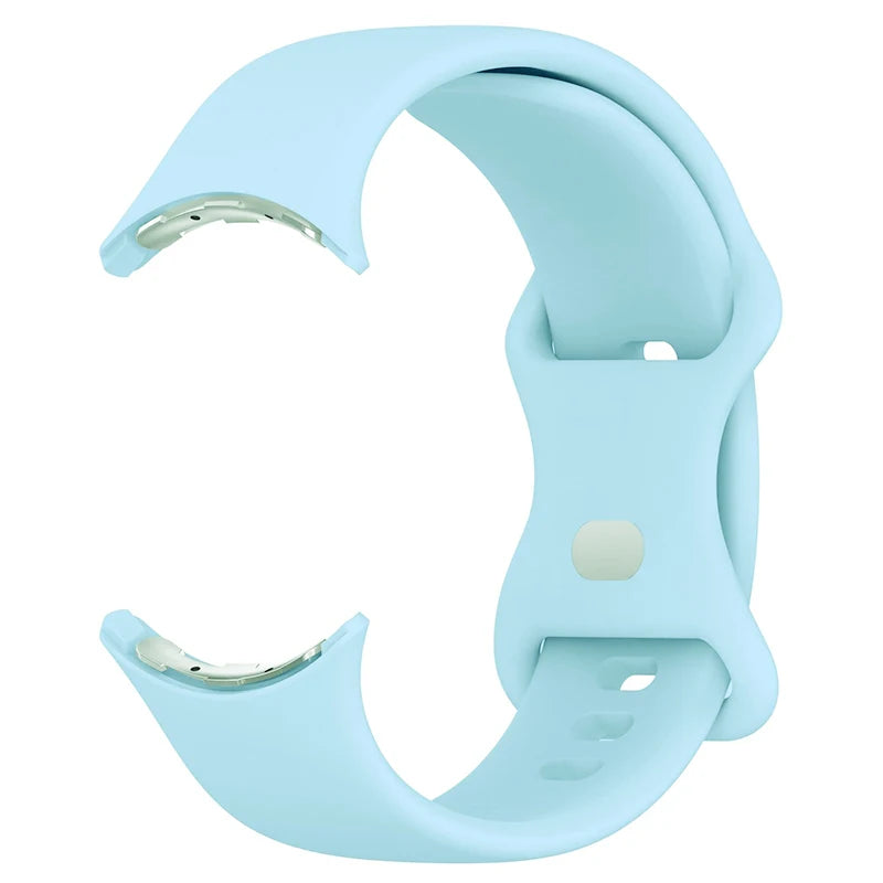 Pulsera de silicona para Smartwatch Google Pixel Watch 1 y 2 azul celeste