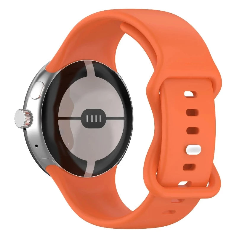 Pulsera de silicona para Smartwatch Google Pixel Watch 1 y 2 naranja