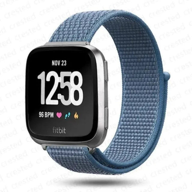 Pulsera de Tela para Reloj Fitbit Versa 3 Versa 4 Sense 2 azul