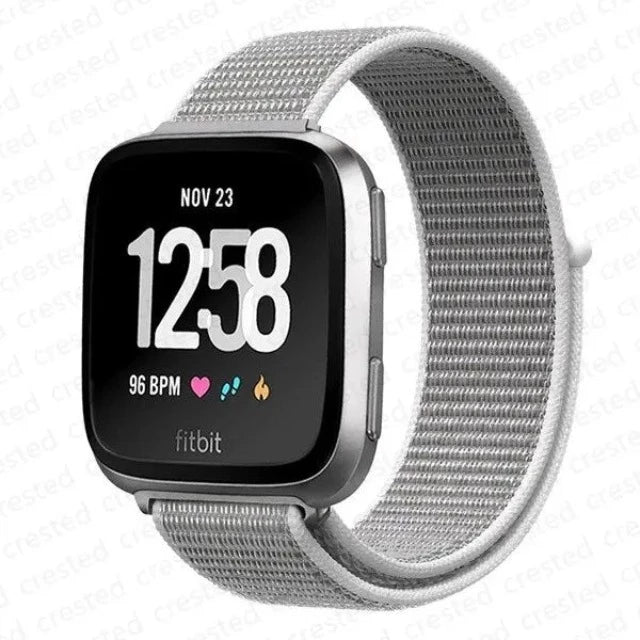 Pulsera de Tela para Reloj Fitbit Versa 3 Versa 4 Sense 2 gris