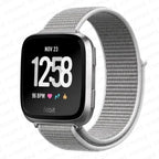Pulsera de Tela para Reloj Fitbit Versa 3 Versa 4 Sense 2 gris
