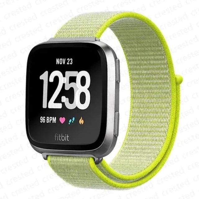 Pulsera de Tela para Reloj Fitbit Versa 3 Versa 4 Sense 2 neón