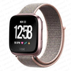 Pulsera de Tela para Reloj Fitbit Versa 3 Versa 4 Sense 2 rosa