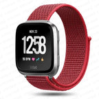 Pulsera de Tela para Reloj Fitbit Versa 3 Versa 4 Sense 2 rojo