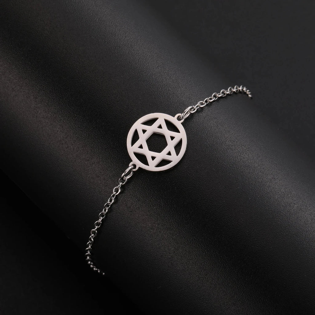 Pulsera Estrella de David plata