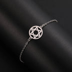 Pulsera Estrella de David plata