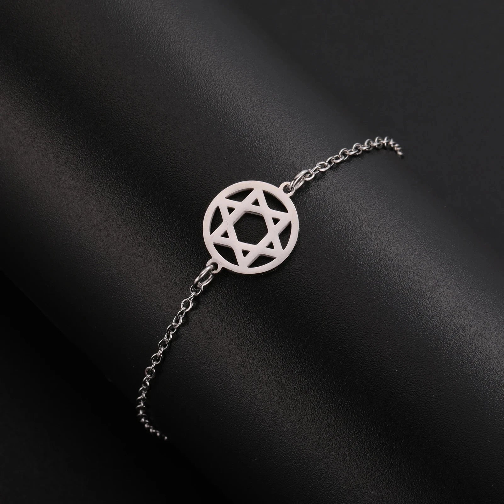 Pulsera Estrella de David plata