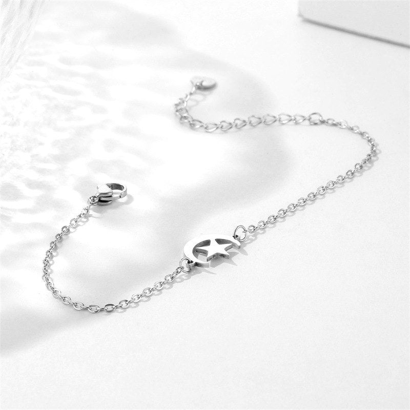 Pulsera Estrella y Luna Mujer 