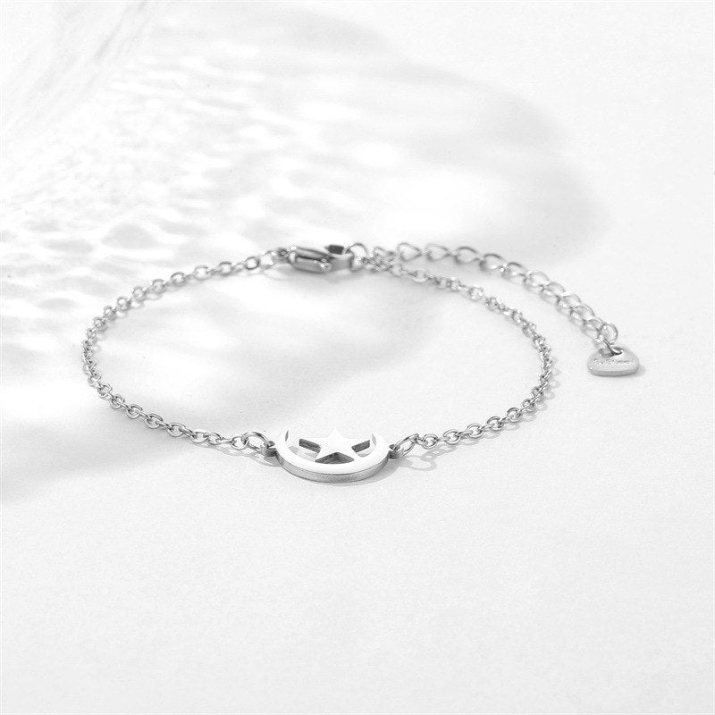 Pulsera Estrella y Luna Mujer 