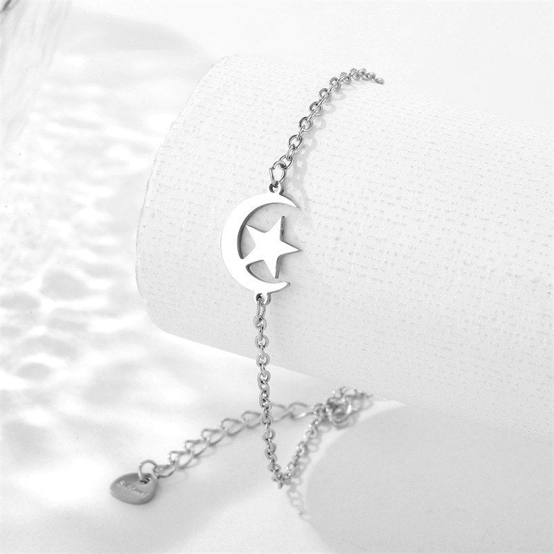 Pulsera Estrella y Luna Mujer 