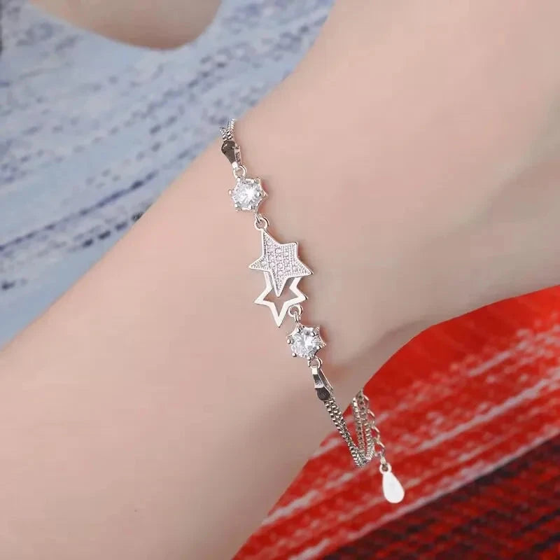 Pulsera Estrellas y Cristal