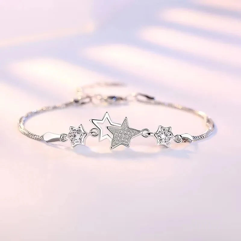 Pulsera Estrellas y Cristal