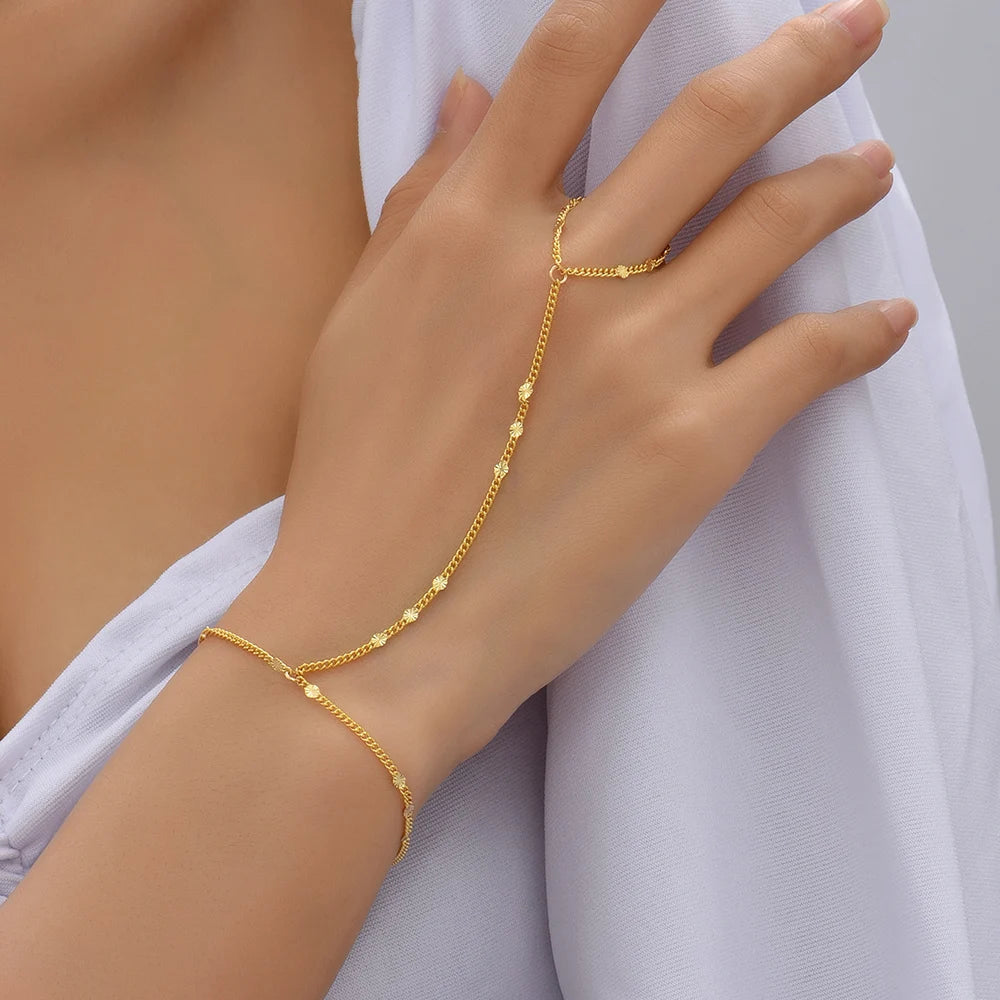 Pulsera de Mano para Mujer Joya Mujer Cadena Mano y Dedo