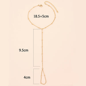 Pulsera de Mano para Mujer Joya Mujer Cadena Mano y Dedo