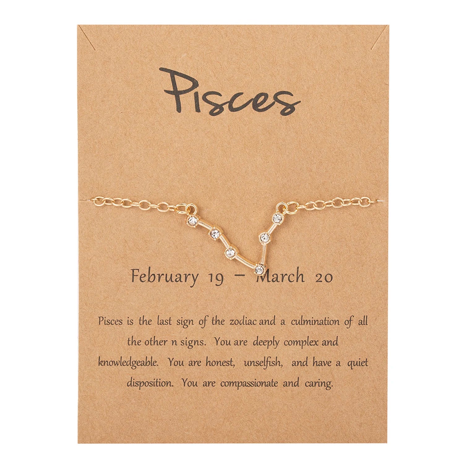 Pulsera Mujer Signo del Zodiaco 12 Constelaciones piscis