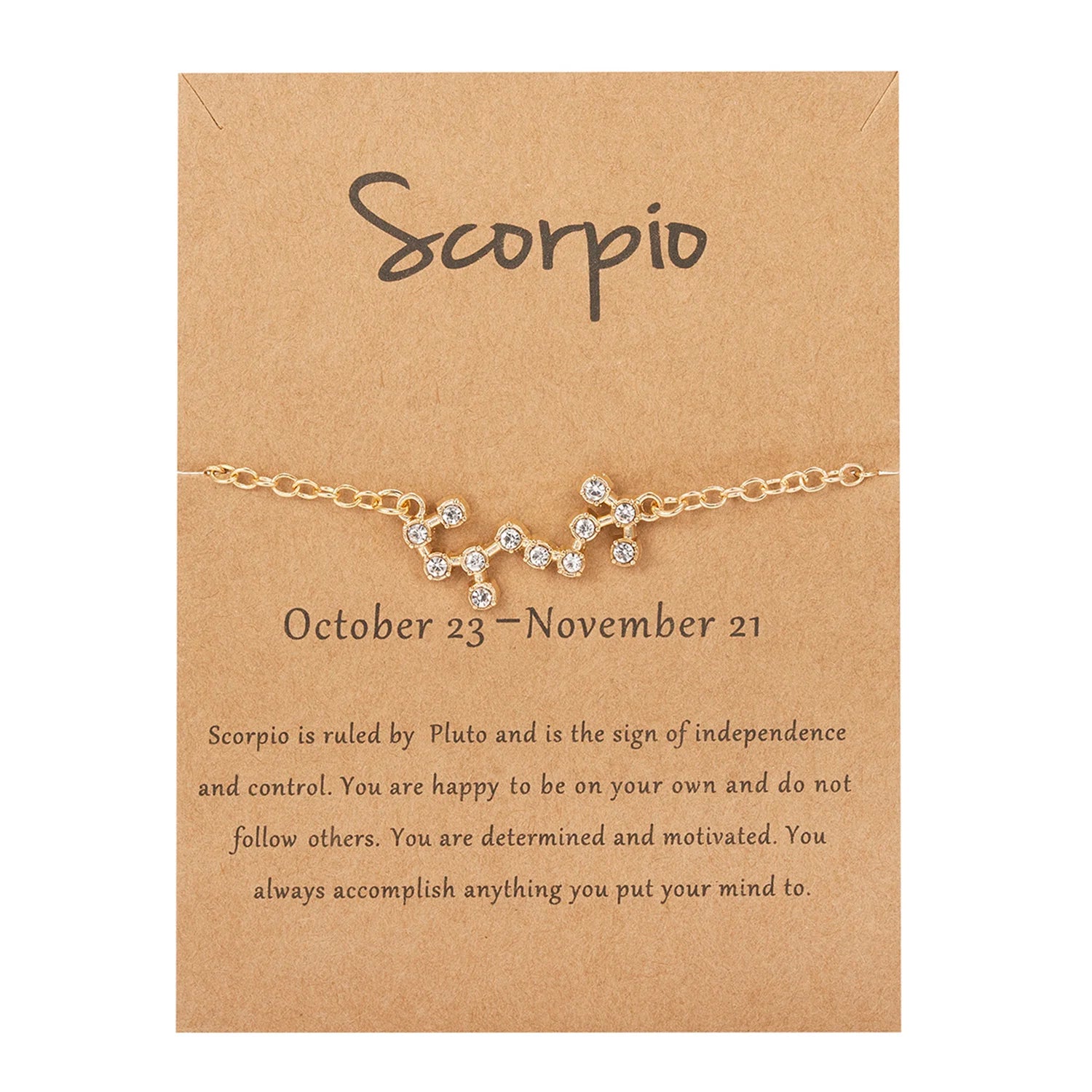 Pulsera Mujer Signo del Zodiaco 12 Constelaciones escorpio