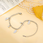 Pulsera Hoja de Palma y Circonio 