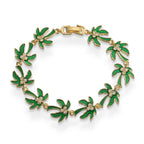 Pulsera de hojas de palmeras verdes