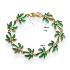 Pulsera de hojas de palmeras verdes